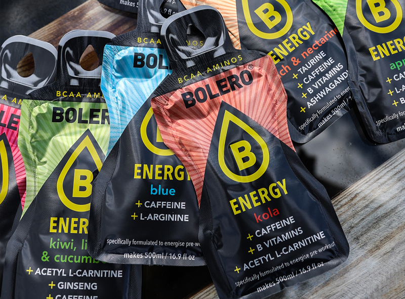 Bolero energy napój w proszku bez cukru, z naturalną kofeiną i guaraną. mix smaków 20szt.