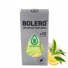 Bolero 3g 12szt Iced Green Tea Lemon & Elderflower (Zielona herbata mrożona o smaku cytryny i kwiatu czarnego bzu) ze stewią